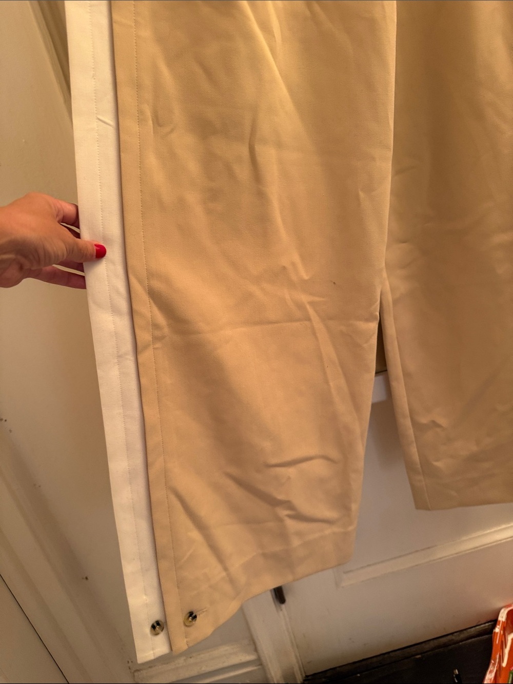 Women’s Beige Straight-Leg Dress Pants - Picture 7 of 16